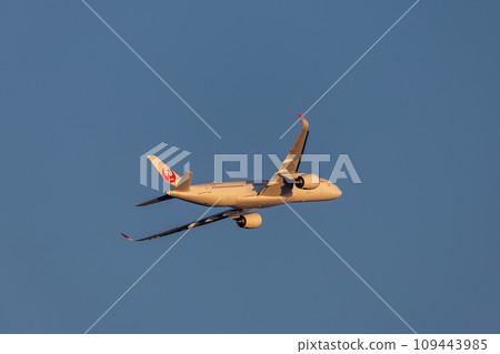 Passenger aircraft, JAL, Airbus, A350 that took off from Haneda Airport 109443985