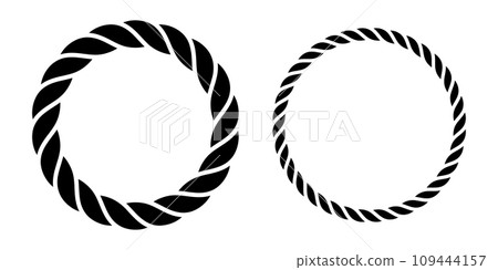 Simple shimenawa round frame 109444157