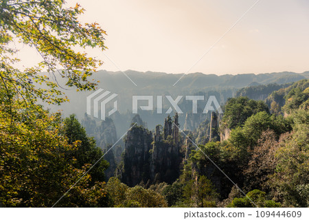 Imperial Pen Peak of Zhangjiajie. Located in Wulingyuan Scenic and Historic Interest Area (Wu Ling Yuan Feng Jing Ming Sheng Qu), Hunan, china.UNESCO World Heritage site, this National park was the 109444609