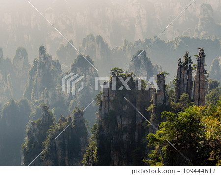 Imperial Pen Peak of Zhangjiajie. Located in Wulingyuan Scenic and Historic Interest Area (Wu Ling Yuan Feng Jing Ming Sheng Qu), Hunan, china.UNESCO World Heritage site, this National park was the Imperial Pen Peak of Zhangjiajie. Located in Wulingyuan Scenic and Historic Interest Area (Wu Ling Yuan Feng Jing Ming Sheng Qu), Hunan, china.UNESCO World Heritage site, this National park was the 109444612