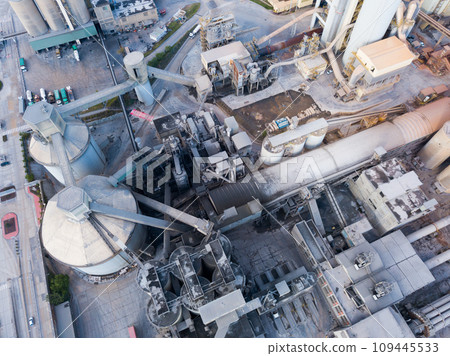 Aerial view of cement plant 109445533