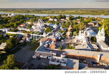 Aerial view of Murom with Trinity convent and Annunciation Monastery Aerial view of Murom with Trinity convent and Annunciation Monastery 109445643