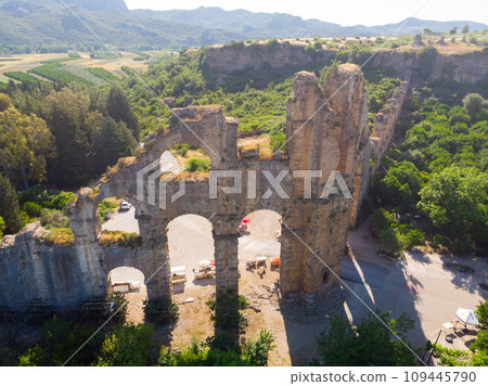 Aspendos ancient city. Aspendos aqueducts ruins. Turkey 109445790