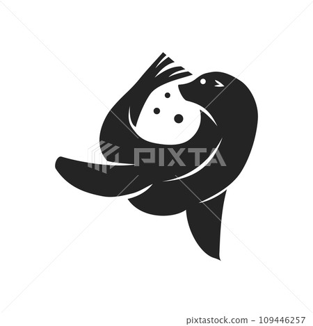 Sea Lion Logo template Isolated. Brand Identity. Icon Abstract Vector graphic Sea Lion Logo template Isolated. Brand Identity. Icon Abstract Vector graphic 109446257
