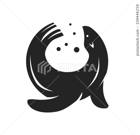 Sea Lion Logo template Isolated. Brand Identity. Icon Abstract Vector graphic Sea Lion Logo template Isolated. Brand Identity. Icon Abstract Vector graphic 109446259