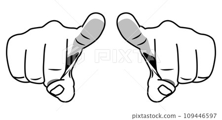 有一個手勢指向你。手指著確認。 109446597