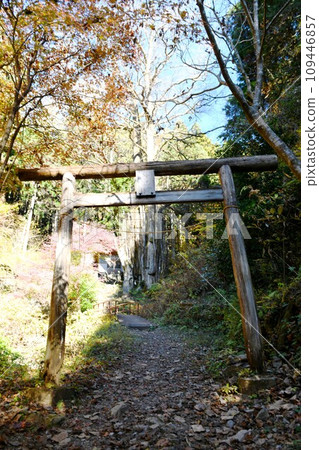 [Uenohara City “Guntori Shrine Okunoin” approach and two torii gates] 109446857