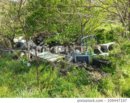 Illegal dumping of garbage Illegal dumping of garbage 109447187