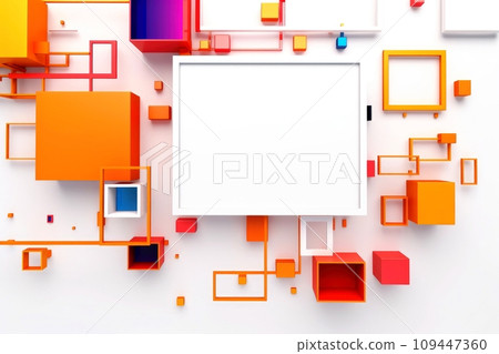 Abstract high tech border, futuristic technology background, Generative AI 109447360