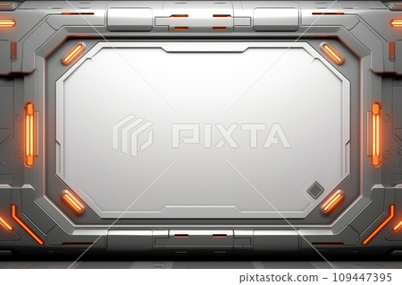 Abstract high tech border, futuristic technology background, Generative AI 109447395