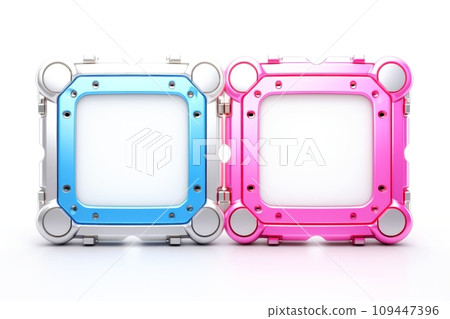 Abstract high tech border, futuristic technology background, Generative AI 109447396