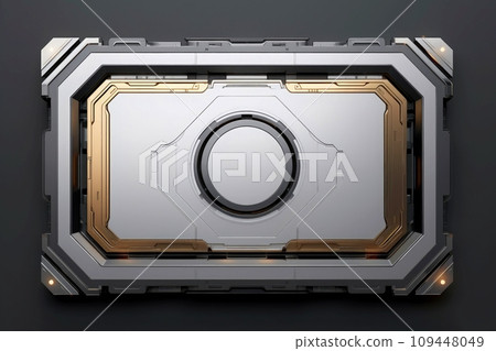 Abstract high tech white border, futuristic technology background, Generative AI 109448049