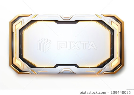 Abstract high tech white border, futuristic technology background, Generative AI 109448055