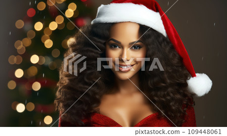 AI-generated content. Portrait of Santa Woman 109448061