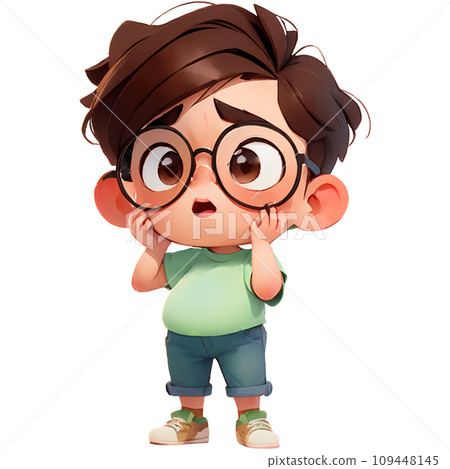 cute little kid boy show shock and amazed pose expression cute little kid boy show shock and amazed pose expression 109448145