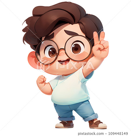 boy showing cheer up sign 109448149