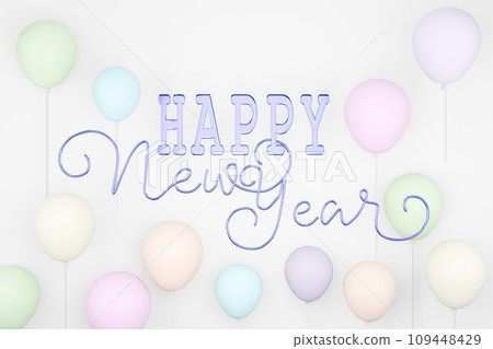 3D Mery Christmas and Happy New Year calligraphy greeting card background. 3D Mery Christmas and Happy New Year calligraphy greeting card background. 109448429