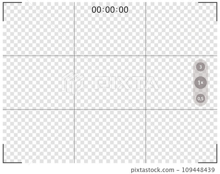 Phone camera horizontal viewfinder frame. Photo shoot of mobile app application. 109448439