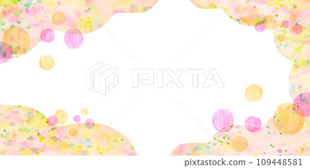 Soft and gentle watercolor colorful frame Soft and gentle watercolor colorful frame 109448581