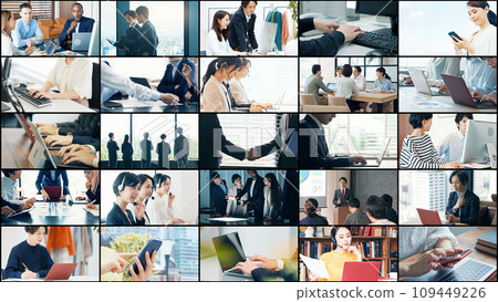 Collage of various business scenes Collage of various business scenes 109449226