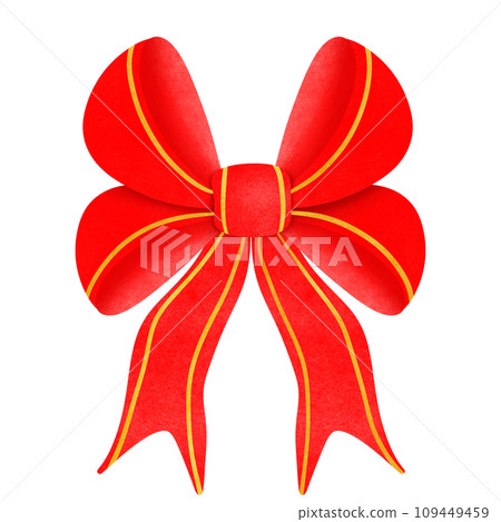 festive ribbon with bow 109449459