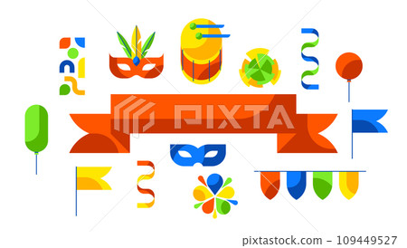 Carnival party background. Mardi Gras illustration for traditional holiday or festival. 109449527