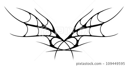 Cyber sigilism design. Neo tribal gothic style tattoo. 109449595