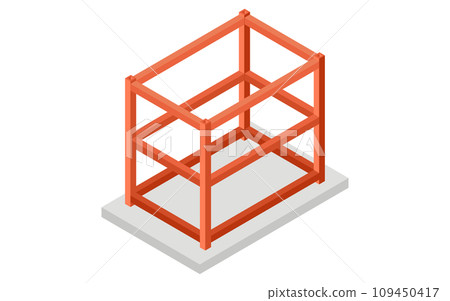 建築結構圖解、鋼框架等距圖解 建築結構圖解、鋼框架等距圖解 109450417
