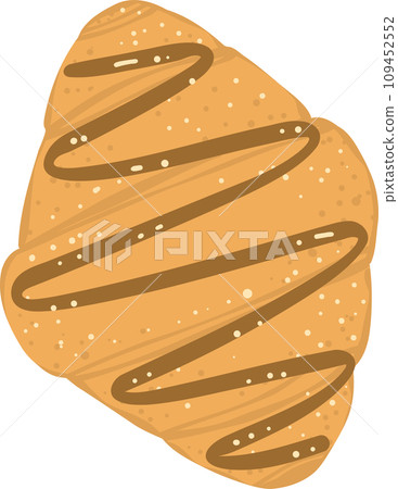cute bakery bread pastry menu flat design hand drawing illustration 109452552