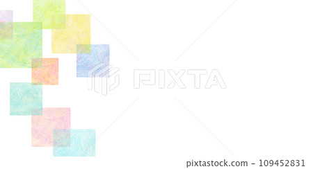 彩色方形圖案框架背景材料 彩色方形圖案框架背景材料 109452831