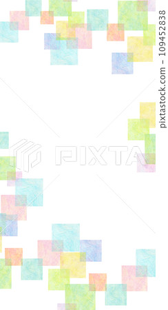 Colorful square pattern frame background material 109452838