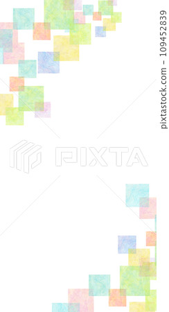 Colorful square pattern frame background material 109452839