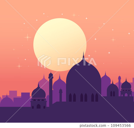 Ramadan Kareem prayer mosque background vector illustration Ramadan Kareem prayer mosque background vector illustration 109453566