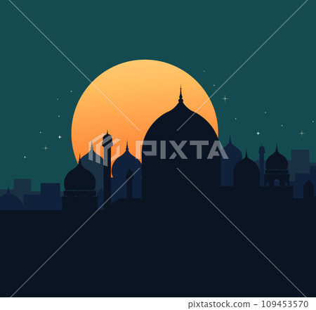 Ramadan Kareem prayer mosque background vector illustration 109453570