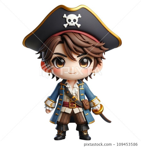 3D illustration pirate boy 109453586