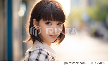 young short hair business woman 109455092