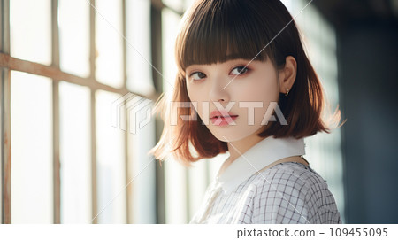 young short hair business woman young short hair business woman 109455095
