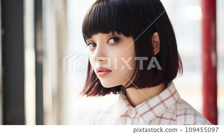 年輕的短髮女商人 年輕的短髮女商人 109455097