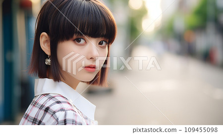 young short hair business woman 109455098