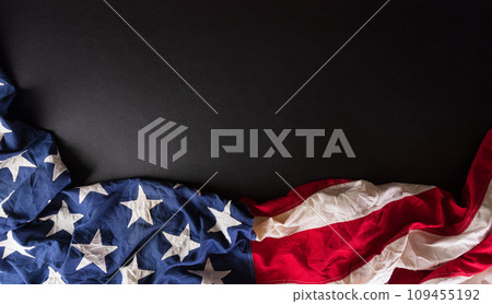 Happy presidents day concept with flag of the United States on dark  background. 109455192