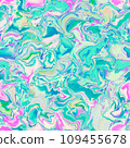 Metaverse style swirl marble background. Futuristic print with distortion. Abstract seamless pattern. Vibrant texture for modern design, fabric, packing. 109455678
