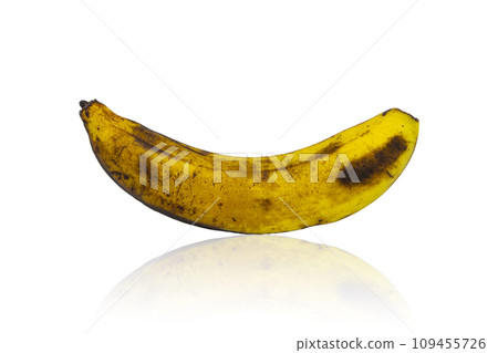 Rotten banana isolated on white background 109455726