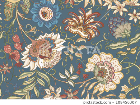 Fantasy flowers in retro, vintage Fantasy flowers in retro, vintage 109456307