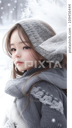 AI illustration 38 beautiful girls from the snowy world AI illustration 38 beautiful girls from the snowy world 109456444