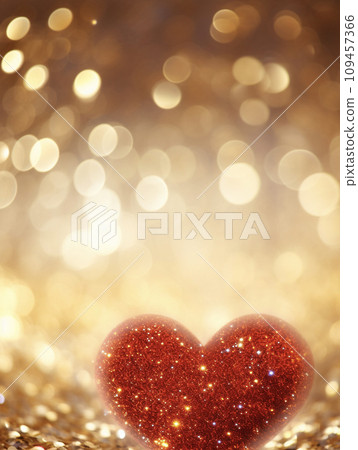 Sparkling Valentine's Day heart AI image Sparkling Valentine's Day heart AI image 109457366