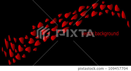Background, banner, Valentine's Day greeting card with flying hearts vector image Background, banner, Valentine's Day greeting card with flying hearts vector image 109457704