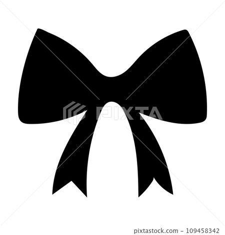 decorative graphic bow. Silhouette of a bow 109458342