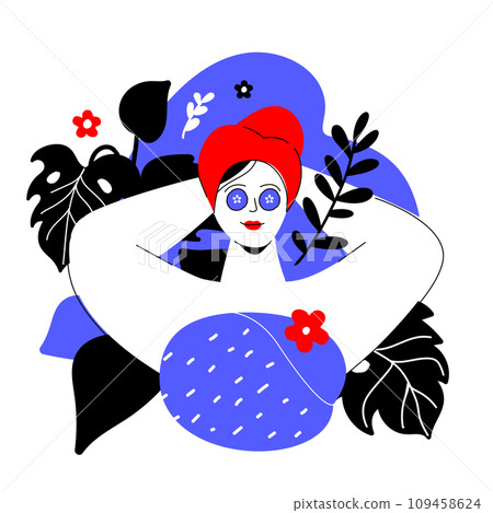 Cucumber mask - colorful flat design style illustration 109458624