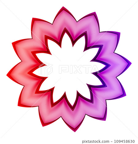 Vector frame of pink lines on a white background, design element 109458630