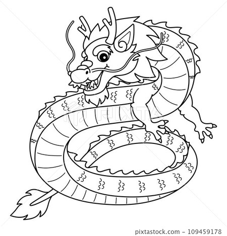 Year of the Dragon Dancing Dragon Isolated Year of the Dragon Dancing Dragon Isolated 109459178
